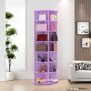 Dễ Dàng Lắp Ráp 7 Tầng 360 ° Xoay Hiển Thị Tổ Chức Giày Giá Tháp Cho Giày Dép Và Túi Xách - Product Image 3