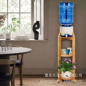 Cross-border wooden <b>storage</b> <b>rack</b> for living room, purified water <b>bottle</b>/water dispenser <b>rack</b>, wooden flower pot <b>storage</b> stand, - Product Image 3