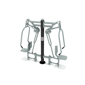 Machine de musculation de poitrine robuste en acier inoxydable avec logo personnalisé pour l'extérieur, idéale pour les parcs et les personnes âgées communautaires - Product Image 1