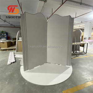 SMOOTH PVC Wedding Backdrop White Acrylic Arch Backdrop Stand book shape 3D Wedding Backdrop Stage Decoration - Product Image 6