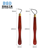 Nouvel outil de façonnage de poterie avec manche en bois, en carbure de tungstène, accessoire robuste pour le façonnage de l'argile, DIY OEM