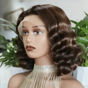 Bán Buôn Ngắn <span class=keywords><strong>Bob</strong></span> Tóc Con Người Ren Phía Trước Tóc Giả Trong Suốt Cho Ren Màu Sắc Tự Nhiên Cơ Thể Sóng Brazil Tóc Chất Lượng Cao - Product Image 4