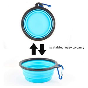 Bol pliable pour chien et chat avec logo personnalisé, bol en silicone pliable pour animaux de compagnie, voyage, extérieur, portable, pliable, pour boire de l'eau, manger, nourrir - Product Image 3