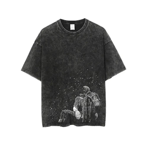 T-Shirt con Grafica <span class=keywords><strong>Anime</strong></span> per <span class=keywords><strong>Coppie</strong></span>, Magliette Vintage Lavate con Stampa Cartoon Personalizzata 2D Manga per Uomo e Donna - Product Image 3