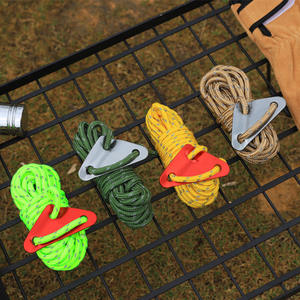 Cuerda para Tienda de Campaña con Hebilla Triangular de Aleación de Aluminio para Exteriores, 3.8cmx12m, Gran Tamaño, Antideslizante, con Hebilla de Ajuste de Tracción - Product Image 1