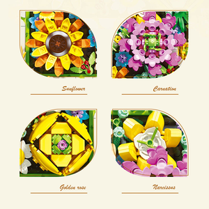 JIESTAR JJ9027 539 Piezas Serie Flores Ramo <span class=keywords><strong>de</strong></span> Girasoles Marco Bloques <span class=keywords><strong>de</strong></span> Construcción Modelo Técnico Juguete Educativo Regalo Festivo - Product Image 2