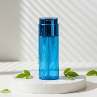 Bouteille en plastique PET à double compartiment personnalisée de 300 ml avec emballage à double pompe pour lotion cosmétique, shampoing, soin de la peau, impression à l'écran
