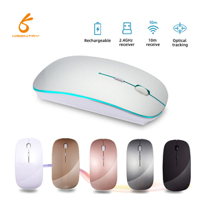 Portable sans fil ergonomique rvb 7 couleurs rétro-éclairé souris de jeu Mini ordinateur portable USB 2.4Ghz confortable muet 7 couleurs souris magique - Product Image 6