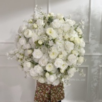 Bouquet de roses artificielles en soie de haute qualité, aspect naturel et toucher réel, longue durée, moderne, pour centre de table de mariage