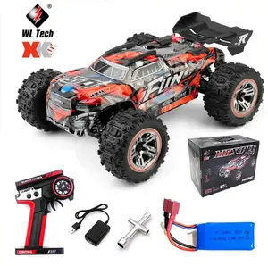 Yeni Model WLTOYS 184008 canavar kamyon 60 KM/H 4WD RC araba çinko alaşım dişliler ile 1/18 ölçekli fırçasız çocuklar için noel hediyeleri