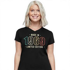 T-Shirt Unisex Personalizzata con Scollo a V e Maniche Corte in Maglia (Produzione Locale USA) 100% Cotone - Product Image 1