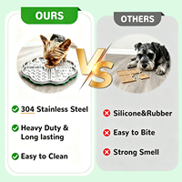 Tapis à lécher pour animaux de compagnie AFP Durable en acier inoxydable 304 avec ventouses puissantes, pour soulager l'anxiété et favoriser une alimentation lente, pour chiens et chats