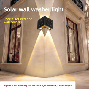 Lámpara de Pared LED Solar Cuadrada Impermeable IP65 2700K para Jardín Exterior, Patio, Valla, Esquina, NJ-B032 - Product Image 3