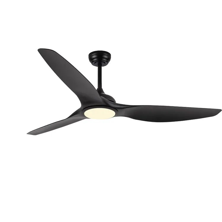 Factory price bulk order contemporary simple household large size 3 blades LED ceiling fan with remote control