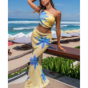 Conjunto de Bikini de 3 Piezas con Estampado Floral para Mujer, con Falda de Playa, Talla S-XL - Product Image 3