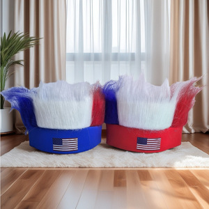 Parrucca per il Giorno dell'Indipendenza per Tifosi, Parrucca con Bandiera Americana per la Prossima Coppa di Calcio - Product Image 4