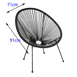 طقم أثاث حدائق خارجي من 3 قطع مصنوع من الراتان البلاستيكي متعدد الألوان للشرفة والفناء - Product Image 3