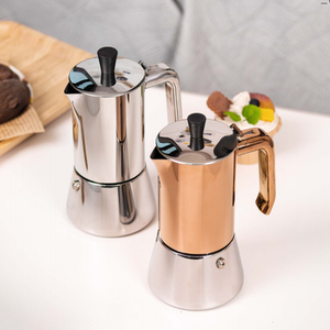 Cafetière à expresso en acier inoxydable 4 tasses pour cuisinière à gaz et à induction, cafetière Greca, <span class=keywords><strong>percolateur</strong></span> - Product Image 3