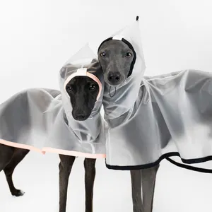 奇趣宠物用品定制新款设计师都市雨衣大号意大利灰狗透视轻质雨衣各种颜色