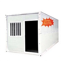 Maison modulaire préfabriquée en conteneur, maison modulaire en acier pliable, taille et forme personnalisées pour une installation rapide, espace de vie