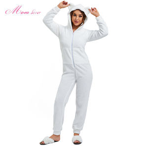 New Arrival Winter Hooded Sleepwear <strong>Fleece</strong> Nightwear Plush <strong>Teddy</strong> Bear Onesie Lounge Wear Pajamas for Women - Product Image 5