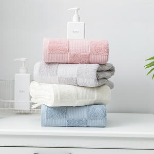 Serviette de bain en pur coton 70x140cm, couleur unie, moelleuse, pour usage domestique, blanc, bleu, gris, rectangulaire M2838 - Product Image 5