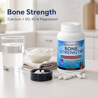 Capsules de Calcium D3 K2 Magnésium, Complément Alimentaire pour la Santé Osseuse, 120 Capsules, Nutrition Adulte, Fabrication OEM, Marque Privée