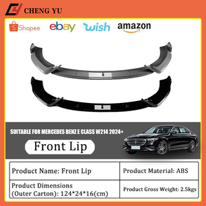 Divisor de Parachoques Delantero ABS de Vanguardia en Negro Brillante y Estilo Carbono para Mercedes-Benz <span class=keywords><strong>Clase</strong></span> <span class=keywords><strong>E</strong></span> W214 2024+ Acabado Aerodinámico Delantero - Product Image 2