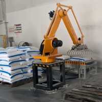 Brazo de apilamiento paletizado T-ROCK, un robot paletizado adecuado para empaques embotellados y sacos de arroz