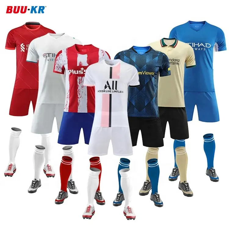 Buker ชุดเสื้อฟุตบอลสำหรับผู้ชาย,เครื่องแบบฟุตบอลสำหรับผู้ชายบริการ OEM แบบกำหนดเองชื่อทีม