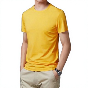 T-shirt vierge 100 % coton molletonné écologique de couleur unie pour homme, manches courtes, qualité supérieure, personnalisable avec logo, vente en gros - Product Image 4