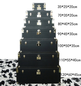 Ensemble de 7 valises en bois, coffres de rangement, valises en cuir, style russe, pour fêtes d'anniversaire et mariages - Product Image 6