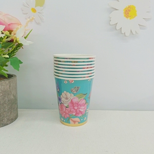 DAMAI Spring Tea Party Supplies Colorful Butterfly Flower Plate Floral Themed <b>Disposable</b> <b>Tableware</b> Paper Cups Napkins - Product Image 4