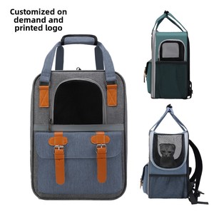 Tas Ransel Hewan Peliharaan Model Eropa Amerika, Bahan Oxford Solid, Dapat Dipegang Tangan, untuk Kucing Anjing, Resleting, Laris Grosir, Bisa Dipakai di Bahu untuk Kucing - Product Image 1
