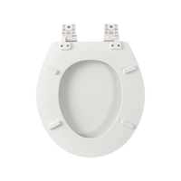 Siège de toilette en bois moulé standard, fermeture silencieuse, design sûr, entretien facile, adapté à toutes les salles de bain familiales