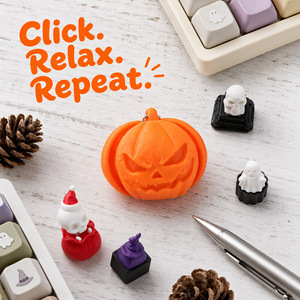 Clicker de Dedo Personalizado con Diseño de Halloween Impreso en 3D, Juguete Antiestrés con Temática de Anime, Llavero con Botón Clicker - Product Image 4