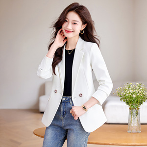 Women's Blazer Green Spring Autumn 2025 New Style Elegant Waist Cinching Anti Wrinkle Worsted Fabric - Product Image 2