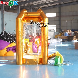 ตู้โชว์เงินสดแบบเป่าลมสีทองใช้ในงานโฆษณาพิธีเปิด - Product Image 5