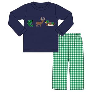 Proveedor Gold: Pelele de Algodón Azul Marino con Estampado de Pato y Ciervo para Bebé Niño - Product Image 5