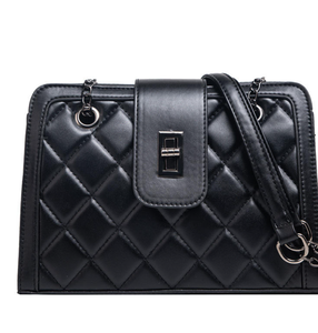 Bolso de cuero para mujer, bolso de diseñador con cadena decorativa, bolso bandolera de moda con cremallera - Product Image 5