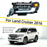 Phares LED à triple faisceau compatibles avec Toyota Land Cruiser 200 LC200 2016-2021, phares matriciels avec signal séquentiel DRL, 1 paire