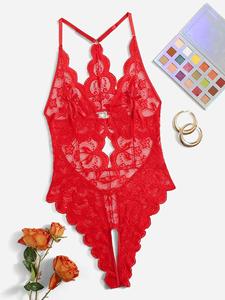 Ropa interior de entrepierna abierta con perspectiva transparente para mujer, mono de tentación apasionada de encaje, ropa Sexy para mujer - Product Image 4