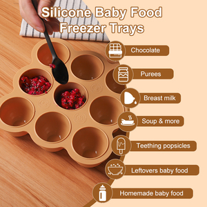 <span class=keywords><strong>Moule</strong></span> à glaçons en silicone alimentaire sans BPA à 9 cavités, anti-fuite, avec couvercle amovible, flexible, pour l'alimentation - Product Image 5