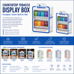 Exhibidor de Tabaco Acrílico LED con Control Remoto Personalizado al por Mayor para Tiendas de Tabaco - Product Image 2