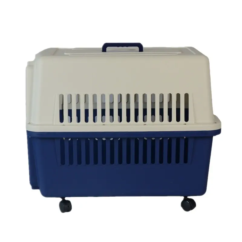 Iata Plastic pet boats for air and ship, plastic and iron pet carriers for pet stores