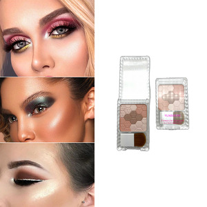 บลัชออนเนื้อใสแวววาว5<span class=keywords><strong>สี</strong></span>แต่งหน้าเป็นธรรมชาติแบบพกพาสีสูงไฮไลท์บลัชออน - Product Image 3