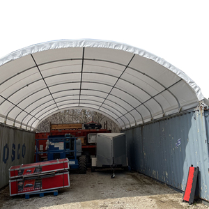 W66'xl40' PVC không thấm nước Dome công nghiệp vận chuyển mạnh mẽ container nơi trú ẩn lưu trữ Lều thép nơi trú ẩn cho container nhà - Product Image 6