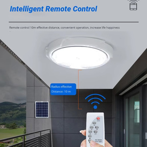 Plafonniers solaires ronds à LED avec télécommande pour jardin, escalier et <span class=keywords><strong>garage</strong></span> - Product Image 5