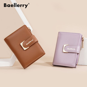 กระเป๋าสตางค์ขนาดเล็กสำหรับผู้หญิงแบรนด์ Baellerry พร้อมตัวล็อคแบบกดและช่องใส่เหรียญแบบซิปสำหรับใช้ในชีวิตประจำวัน - Product Image 3
