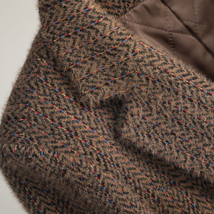 Women's Wool <b>Blend</b> Suit Jacket Slim Fit Full Sleeve Warm Winter Stripe Pattern Thickened Casual Top - Product Image 3